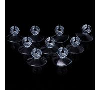 Yjemle 10 Pcs 1.2in Transparent Aquarium Suction Cup, Plastic Sucker with Clips Fish for Tank Pipe Hose Tube Holder Fish Tank Suction Cups Aquarium Air Pump Accessories