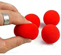 Yjemle 10 Pcs Red Magic Soft Red Sponge Ball Close-Up Classical Street Comedy Small Magical Ball Trick Props (1.77 inch) Magic Supplies