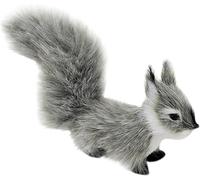 Yjemle 1pc Grey Mini Simulation Squirrel,12 cm Mini Squirrel Soft Animals for Gift Home Decor Place Table Decorations Ornament Room Decorations,Decorations