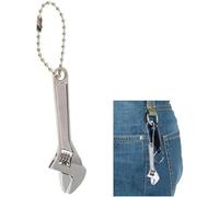 Yjemle 1pc Mini Silver Open End Wrench, Steel 2.5inch Monkey Wrench, Adjustable Spanner/for Repairing, Professional Mini Small Hand Tools Hand Spanner Tool Universal Keychain Accessories