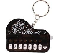 Yjemle Black Mini Electronic Keyboard Keychain with Lights, Micro Piano Keychains, Portable Keyboards Instrument Keychain, Pianos and Keyboards, Accessories Gift, Musical Car Keychains