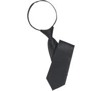 Yjemle Black Women 's Narrow Necktie with Zipper Adjustable Neck Tie Elegant All-match Trendy Unisex Casual Business Length Ties, Cummerbunds and Pocket Squares Accessories (42cm)