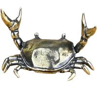 Yjemle Bronze Funny Crab Pen Holder, Bronze Pen Holder, Weightlifting Crab Desk Stand Bracket Storage Rack for Storage Office Display ncil Holders and Holders Decorations