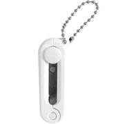 Yjemle Foldable & Telescopic White Scissors, Portable Travel Scissors with Keychain, Ideal for Cutting, Scrapbooking, Crafting, Sewing Accessories