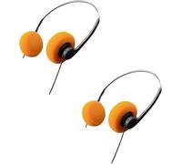 Yjemle Retro Lightweight Earphones,Over-Ear Headphone,Vintage Feelings Underwire Headphones,Hi-Fi Stereo Earphone Headset,Headphone,for Most Mobile Phones Playback Pevices Headphones (2Pcs Orange)