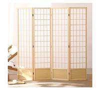 YJEUZCD Folding Room Screen Divider, 150cm High Blackout Living Room Privacy Screen, Freestanding Study Office Breathable Room Divider (Color : Natural, Size : 5pcs)