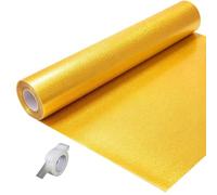 YJEUZCD Glitter Carpet Runner For Wedding Ceremony Sparkle Event Carpet | Shimmering PET Rug Adhesive Tape Included For Elegant Indoor Outdoor Event Decoration(Gold,1.2x12m)