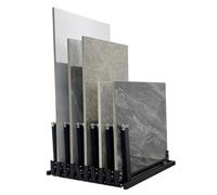 YJEUZCD Metal Porcelain Tile Display Rack, Floor Tile Organizer Stand For Building Material Samples, Malls Display Shelf, Adjustable Pull-out Stand(Black)