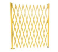 YJEUZCD Single Folding Security Gate, Retractable Outdoor Stainless Steel Scissor Door, Connectable Schools Accordion Traffic Barricade with Casters(100x350cm/39.4x137.8in)