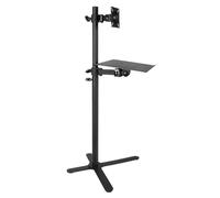 YJEUZCD TV Stand For 12-27 Inch Screens, Height Adjustable Portable Floor With Shelf, Home Office Rotatable Screen(120cm)