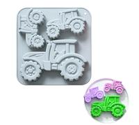 YJFY 3D Tractor Silicone Baking Mold, Tractor Shaped, 3 Sizes, Grey