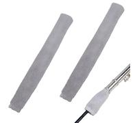 YJFY Pack of 2 Flute Cleaning Cloth Cotton Roll Cloth for Cleaning the Inner Chamber for Flute for Indoor Cleaning for Flute, Clarinet, Light Gauze Cotton Inner Outer Cleaning (Grey)