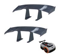 YJFY Pack of 2 self-adhesive mini wing wing spoiler kit rear fin | For Worx M500 Plus, Navimow, Ecovacs Goat G1, Gardena etc. Robotic mower accessories for car, robot mower (Black)