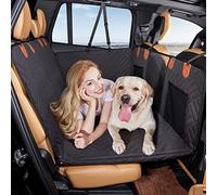 YJGF Back Seat Extender for Dogs,Dog Car Cover Bed Inflatable Camping Air Mattress,Dog Hammock Travel Bed,Non Mattress SUV Truck (Black) (YJGF-1)