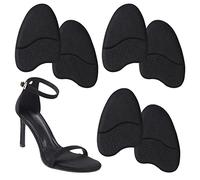YJGH Metatarsal Pads for Women, Anti Sliding Foot Pads for Open Toe Shoes, Forefoot Pads for Women, Ball of Foot Cushions, Shoe Pads High Heel Cushion Inserts Women 3-Pair (Black)