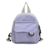 YJHLY Backpack Women'S Mini Backpack Fashion Solid Color Corduroy Small Simple Casual Traveling Large Capacity Durable Female'S Schoolbag-Purple
