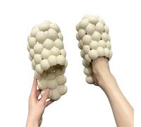 YJHLY Slippers Women Man Soft Bubble Slippers Fashion Eva Cool Home Beach Shoes Massage Sole Slippers Designer Indoor Peanut Slipper-White-40-41