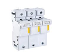 YJHQJNLE Fuse Holder 1P/2P/3P R017 RT18-125 500V 22x58mm Fast Blow Ceramic Tube Fuse 63A 80A 100A 125A RO17 22 * 58mm 22x58 22 * 58 with Fuse Holder(125a,3p)