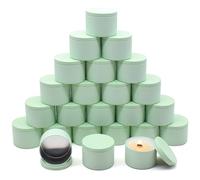 YJHSS Candle Tins 8oz, 24-Pack Premium Matte Green Candle Jars for Making Candles, Empty Candle Tins with Lids, Bulk 8 oz Candle Containers Candle Vessels for Making Candles - Green
