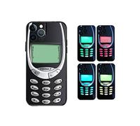 YJHWLF CompatibleiPhone 17 Luminous Case for，Retro Cassette Tape Shockproof Music Phone Case Bumper Tempered Glass Protective Cover，Case Specially Designed for Cool，Send Tempered Film (Nokia)