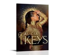 YJHXYCCS Alicia Keys Famous Singer Music Album Cover Series Canvas Poster Wall Art Decorative Painting Bedroom Painting Posters12x18inch(30x45cm) Frame-style
