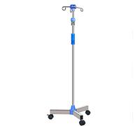 YJI Portable IV Stand, Height Adjustable Stainless Steel Drip Stand For Elderly Home Care, Hospital And Clinic