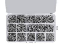 Yjijaiifd 1000 PCS Fishing Hooks Set High Carbon Steel Barbed FishHooks for Saltwater Freshwater Fishing Gear