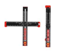 YJINGRUI 4 in 1 Drilling Positioning T Square Ruler 35.6cm/14in, Angle Ruler for Woodworking Installation of Drawer Handles, Door Handles, Cabinets