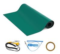 YJINGRUI ESD Mat Kit, Anti-static Mat with Wrist Strap and Grounding Cable, Rubber Grounding Mat Desk Mat (23.6 x 118 in)