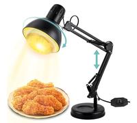 YJINGRUI Food Heating Lamp 360°Rotatable Food Warming Lamp 250W with Temperature Adjustable and Foldable Arm for Buffet Kitchen Restaurant