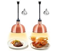 YJINGRUI Hanging Food Heat Lamp 2-Pack 2 * 250W Heat Lamp for Food