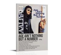 YJJECP Age Ain't Nothing But A Number by AaliyahWall Decoration Posters Waterproof Modern Home Printing Workplace Home Wall Art Easy to InstallFrame-style08x12inch(20x30cm)