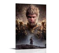 YJJECP Black Myth WukongWall Decoration Posters Waterproof Modern Home Printing Workplace Home Wall Art Easy to InstallFrame-style08x12inch(20x30cm)