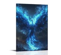 YJJECP Blue Bird PhoenixWall Decoration Posters Waterproof Modern Home Printing Workplace Home Wall Art Easy to InstallFrame-style24x36inch(60x90cm)