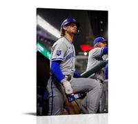 YJJECP Bobby Witt Jr.Wall Decoration Posters Waterproof Modern Home Printing Workplace Home Wall Art Easy to InstallFrame-style08x12inch(20x30cm)