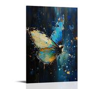 YJJECP Butterflies in LandscapeWall Decoration Posters Waterproof Modern Home Printing Workplace Home Wall Art Easy to InstallFrame-style12x18inch(30x45cm)