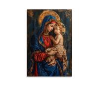 YJJECP Catholic Iconography of The Virgin MaryWall Decoration Posters Waterproof Modern Home Printing Workplace Home Wall Art Easy to InstallUnframe-style08x12inch(20x30cm)