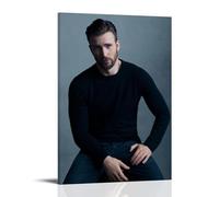 YJJECP Chris EvansWall Decoration Posters Waterproof Modern Home Printing Workplace Home Wall Art Easy to InstallFrame-style12x18inch(30x45cm)