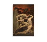 YJJECP Dante And Virgil in Hell William BouguereauWall Decoration Posters Waterproof Modern Home Printing Workplace Home Wall Art Easy to InstallUnframe-style16x24inch(40x60cm)