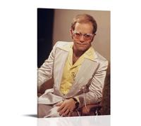 YJJECP Elton JohnWall Decoration Posters Waterproof Modern Home Printing Workplace Home Wall Art Easy to InstallFrame-style12x18inch(30x45cm)