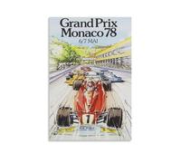 YJJECP Grand Prix Monaco 1978 -Formula One F1Wall Decoration Posters Waterproof Modern Home Printing Workplace Home Wall Art Easy to InstallUnframe-style20x30inch(50x75cm)