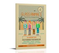 YJJECP How to Be A Human Being Glass AnimalsWall Decoration Posters Waterproof Modern Home Printing Workplace Home Wall Art Easy to InstallFrame-style12x18inch(30x45cm)