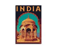 YJJECP India Travel Vintage PosterWall Decoration Posters Waterproof Modern Home Printing Workplace Home Wall Art Easy to InstallUnframe-style12x18inch(30x45cm)
