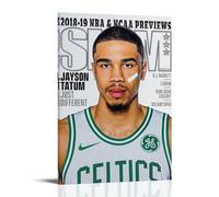 YJJECP Jayson TatumWall Decoration Posters Waterproof Modern Home Printing Workplace Home Wall Art Easy to InstallFrame-style12x18inch(30x45cm)