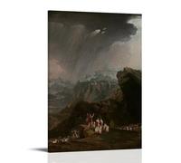 YJJECP John Martin Joshua Commanding The Sun to Stand Still upon GibeonWall Decoration Posters Waterproof Modern Home Printing Workplace Home Wall Art Easy to InstallFrame-style08x12inch(20x30cm)