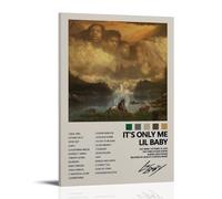 YJJECP Lil Baby It's Only MeWall Decoration Posters Waterproof Modern Home Printing Workplace Home Wall Art Easy to InstallFrame-style20x30inch(50x75cm)