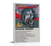 YJJECP MF Doom Operation DoomsdayWall Decoration Posters Waterproof Modern Home Printing Workplace Home Wall Art Easy to InstallFrame-style08x12inch(20x30cm)
