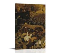 YJJECP Pieter Bruegel The Elder The Triumph of DeathWall Decoration Posters Waterproof Modern Home Printing Workplace Home Wall Art Easy to InstallFrame-style16x24inch(40x60cm)