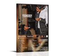 YJJECP Sincerely, Kentrell YoungBoy Never Broke AgainWall Decoration Posters Waterproof Modern Home Printing Workplace Home Wall Art Easy to InstallFrame-style24x36inch(60x90cm)