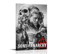 YJJECP Sons of AnarchyWall Decoration Posters Waterproof Modern Home Printing Workplace Home Wall Art Easy to InstallFrame-style16x24inch(40x60cm)